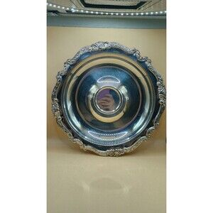 Unbranded Silverplate Serving Platter with Raised Center - Approx 14 Inch diamet